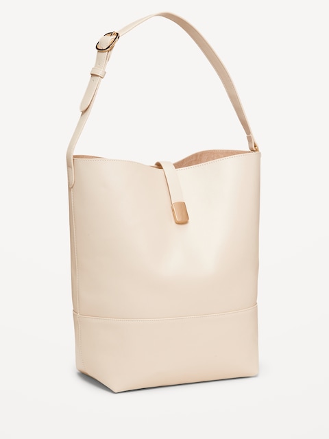 Large Preppy Bucket Bag - Taupe
