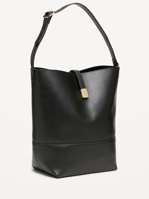 Large Preppy Bucket Bag - True Black