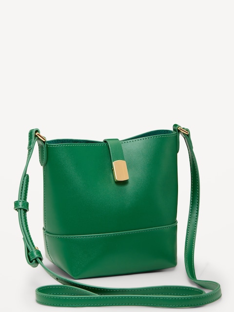 Small Preppy Bucket Crossbody Bag - Gap Green