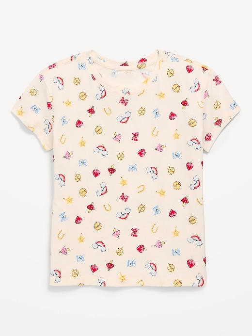 Softest Printed Short-Sleeve T-Shirt for Girls