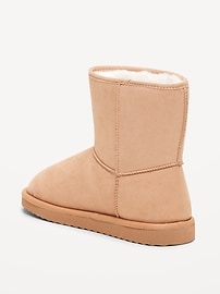 Image number 4 showing, Faux-Suede Faux-Fur Lined Boots for Girls