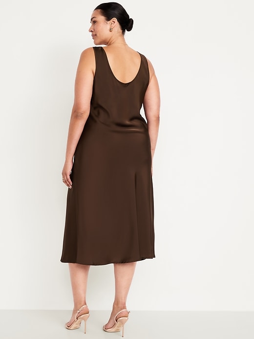 Image number 10 showing, Sleeveless Satin Midi Dress