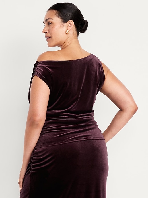 Image number 7 showing, Velvet Ruched Top