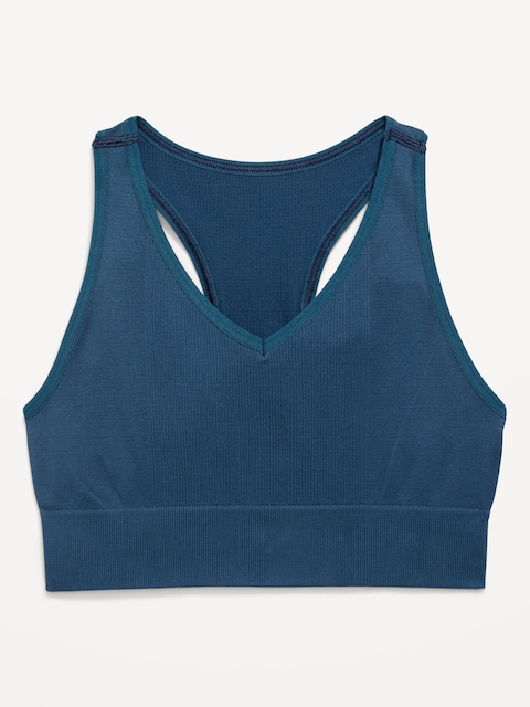 Fitted Seamless Performance Bra for Girls - Show And Teal