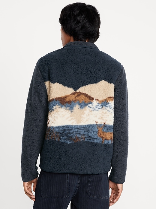 Image number 2 showing, Printed Sherpa Quarter-Zip Pullover