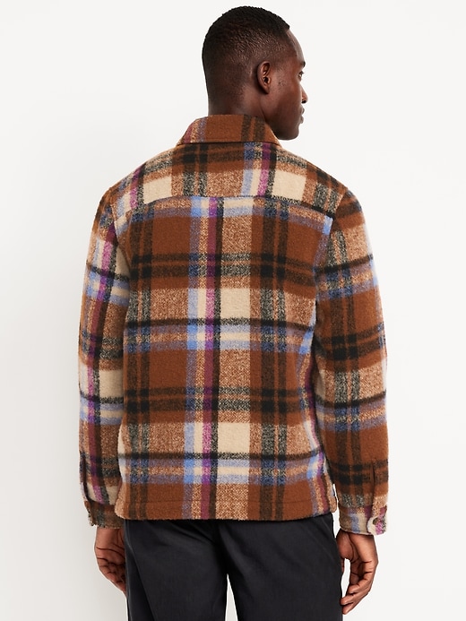 Image number 2 showing, Wool-Blend Plaid Chore Jacket