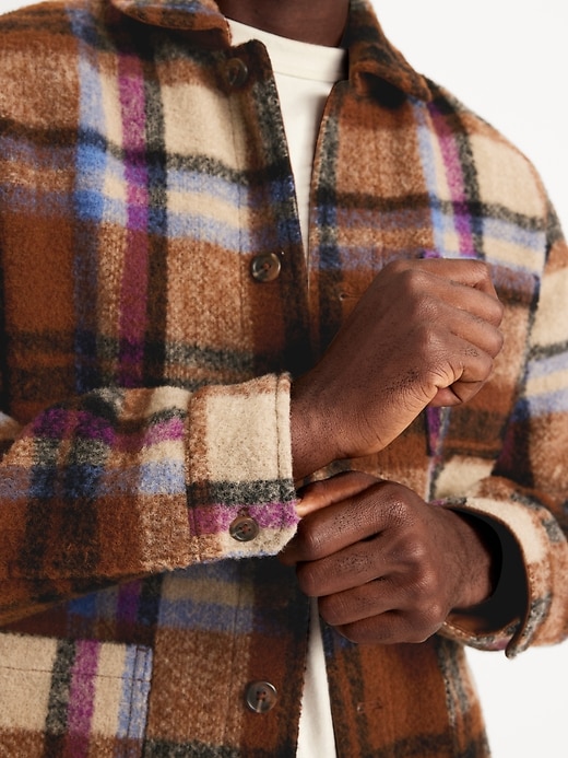 Image number 6 showing, Wool-Blend Plaid Chore Jacket
