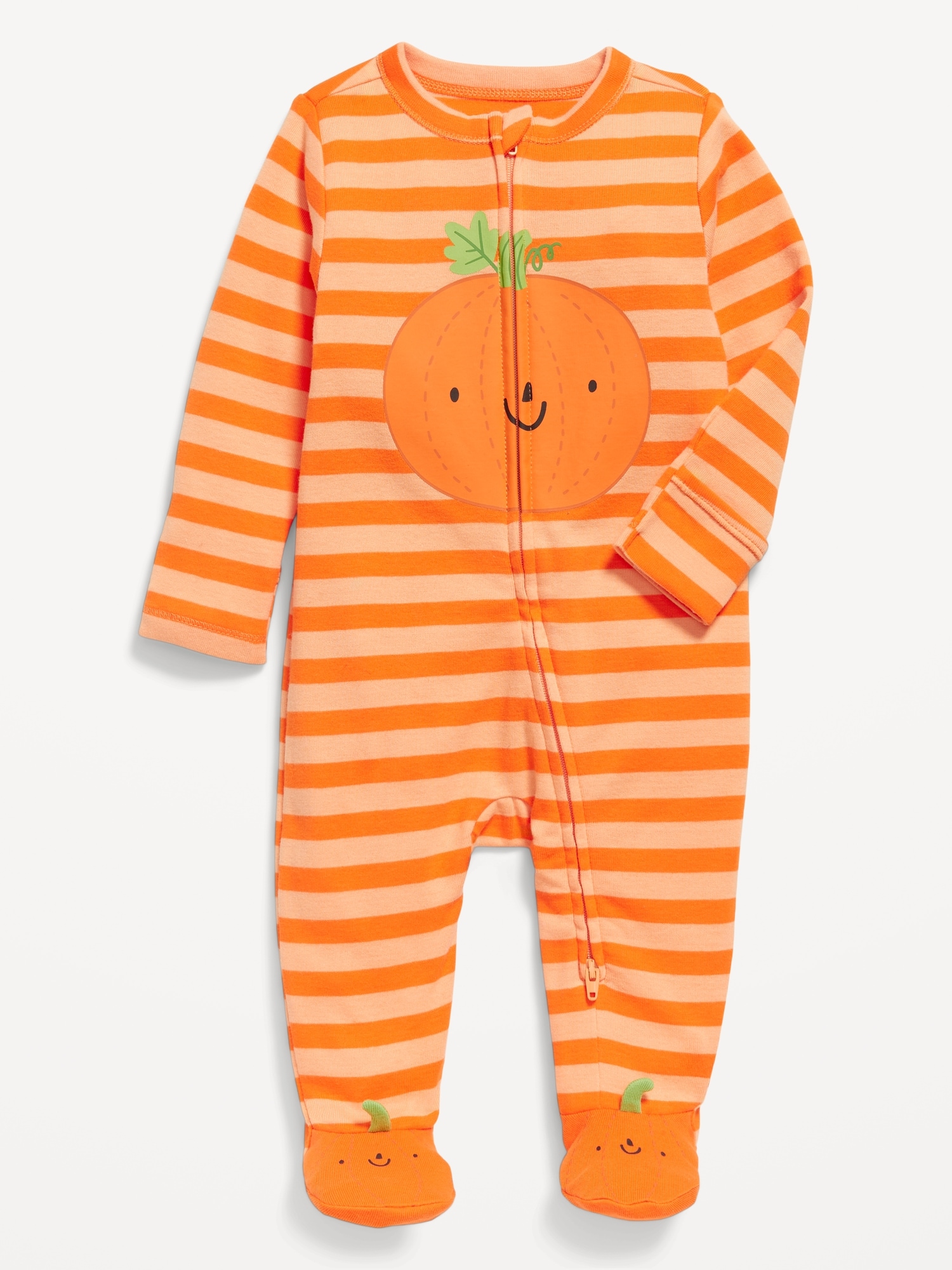 Printed 2-Way-Zip Sleep & Play Footed One-Piece for Baby