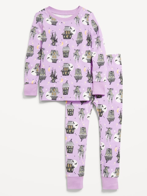 Printed Snug-Fit Pajama Set for Toddler & Baby - Haunted House (Match The Fam!)