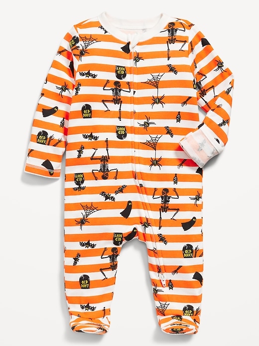Image number 1 showing, 2-Way-Zip Sleep & Play Footed One-Piece for Baby