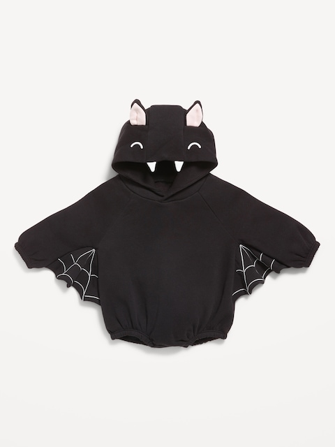 Hooded Critter Fleece One-Piece Romper for Baby - Bat