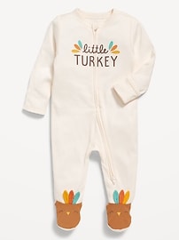 Image number 1 showing, 2-Way-Zip Sleep & Play Footed One-Piece for Baby