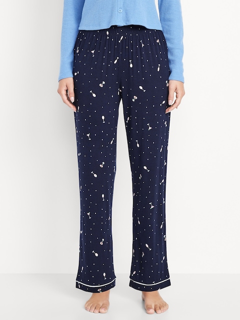 Sunday Sleep Knit Jersey Pant - Holiday Cocktails