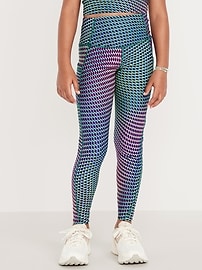 Image number 3 showing, High-Waisted PowerSoft 7/8-Length Side-Pocket Leggings for Girls