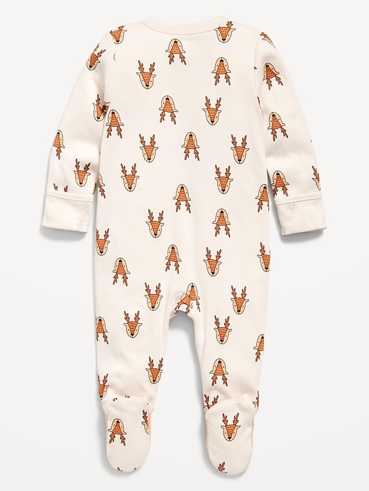 Image number 2 showing, 2-Way-Zip Sleep & Play Footed One-Piece for Baby