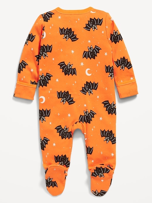 Image number 2 showing, Printed 2-Way-Zip Sleep & Play Footed One-Piece for Baby