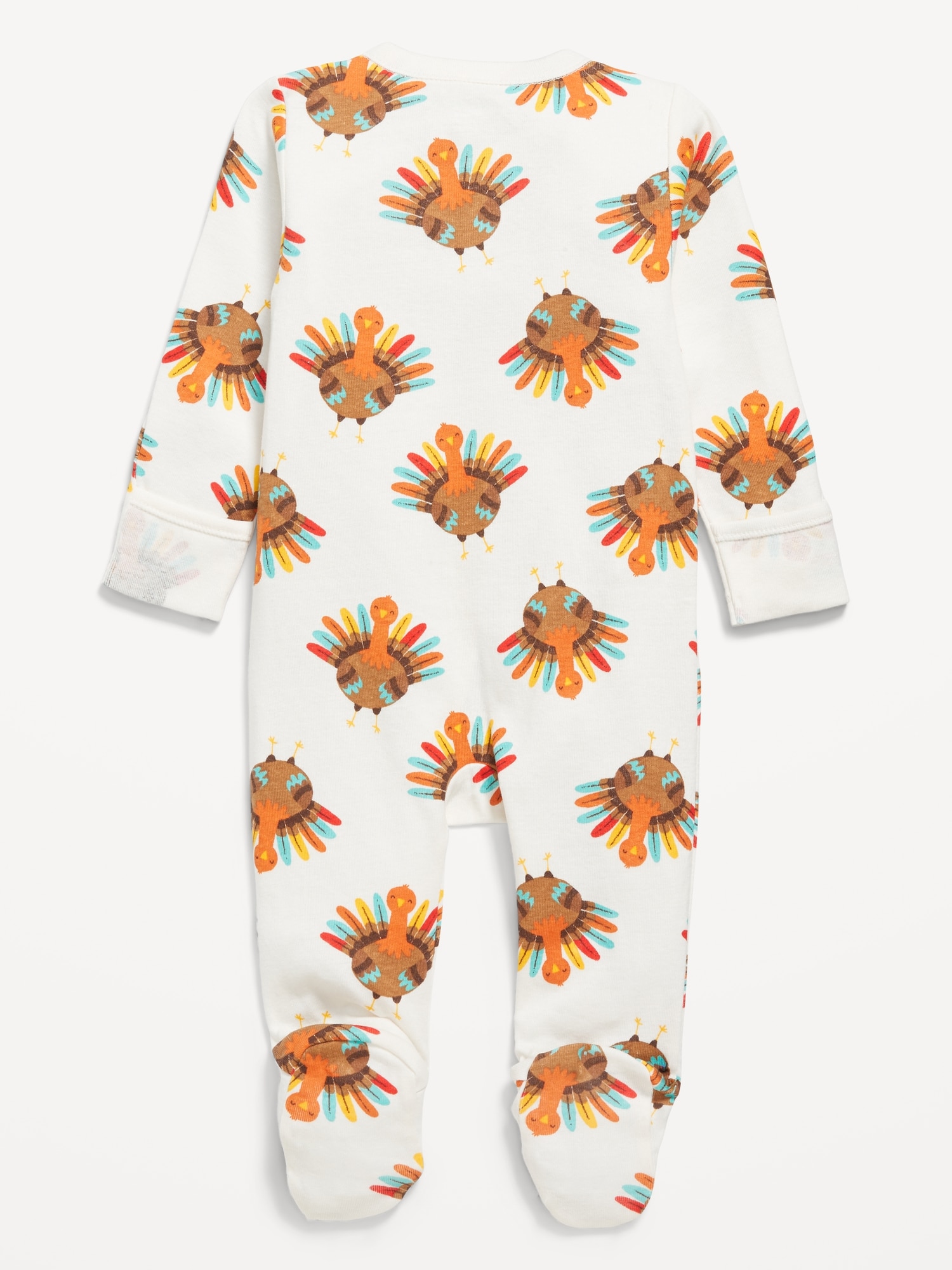 Printed 2-Way-Zip Sleep & Play Footed One-Piece for Baby