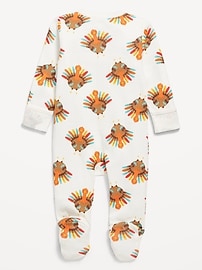 Image number 2 showing, Printed 2-Way-Zip Sleep & Play Footed One-Piece for Baby