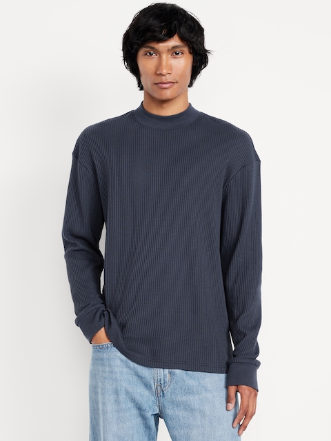 Heavyweight Long-Sleeve Waffle T-Shirt - Dusk Navy