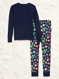 Image number 2 showing, Gender-Neutral Snug-Fit Graphic Pajama Set for Kids