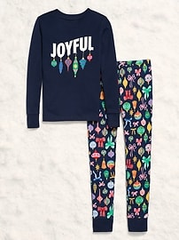 Image number 3 showing, Gender-Neutral Snug-Fit Graphic Pajama Set for Kids