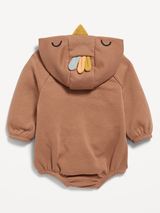 Image number 2 showing, Hooded Critter Fleece One-Piece Romper for Baby