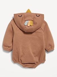 Image number 2 showing, Hooded Critter Fleece One-Piece Romper for Baby