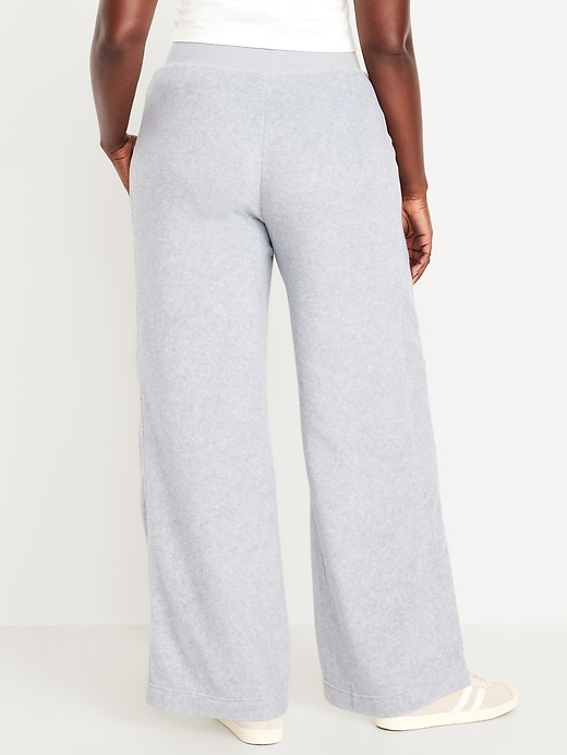 Image number 5 showing, Extra High-Waisted Microfleece Wide-Leg Pants