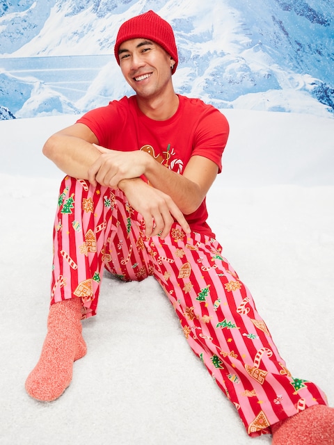 Flannel Pajama Pants for Men - Holiday Stripes (Match The Fam!)