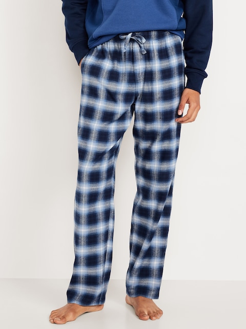 Flannel Pajama Pants for Men - Blue Shadow Plaid