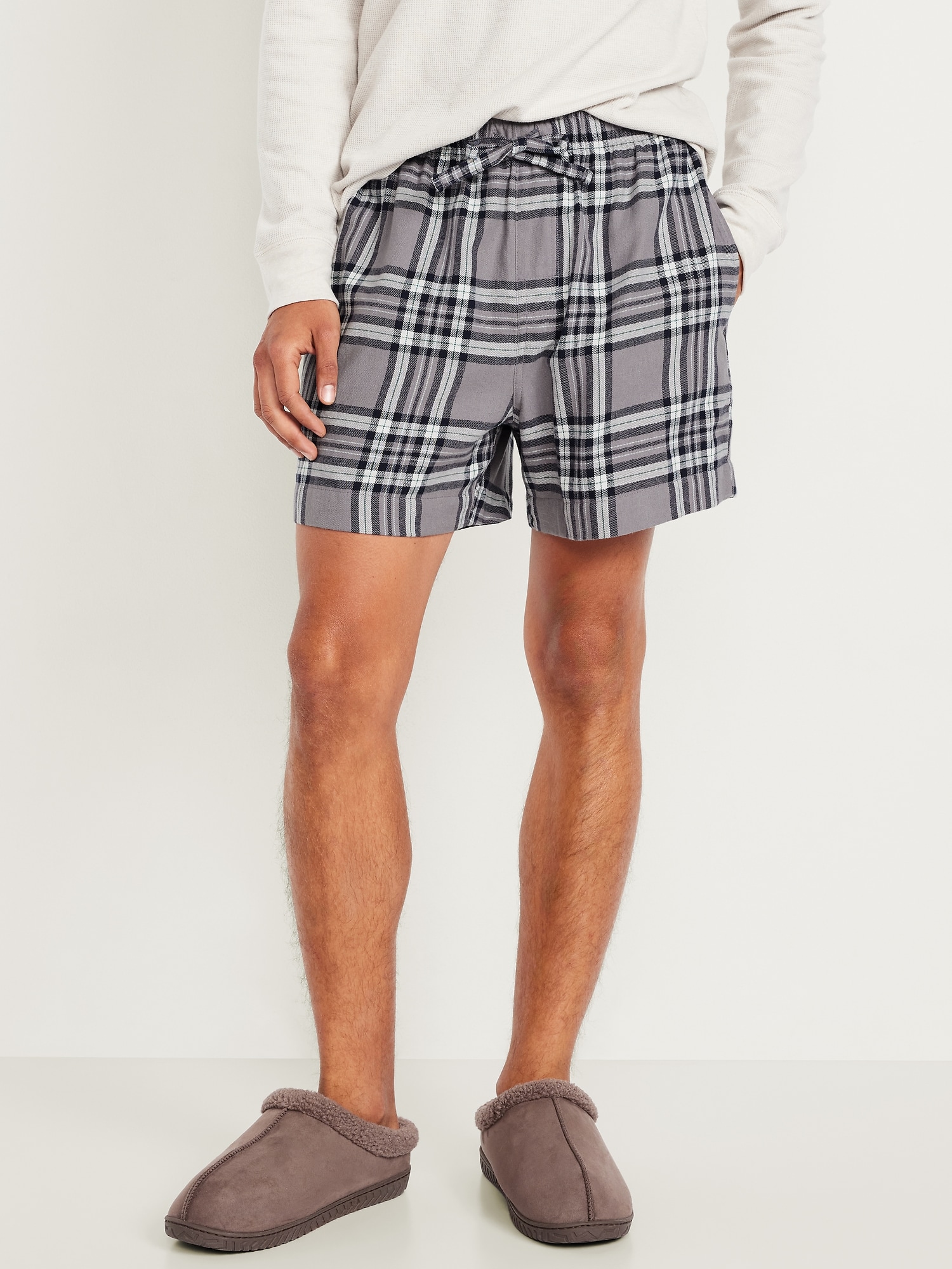Plaid Flannel Boxer Shorts -- 5-inch inseam