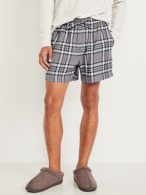 Plaid Flannel Boxer Shorts -- 5-inch inseam