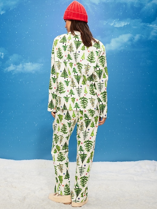Image number 5 showing, Printed Flannel Pajama Pant Set for Women