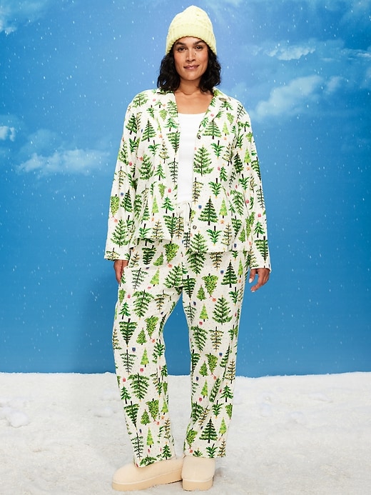 Image number 6 showing, Printed Flannel Pajama Pant Set for Women