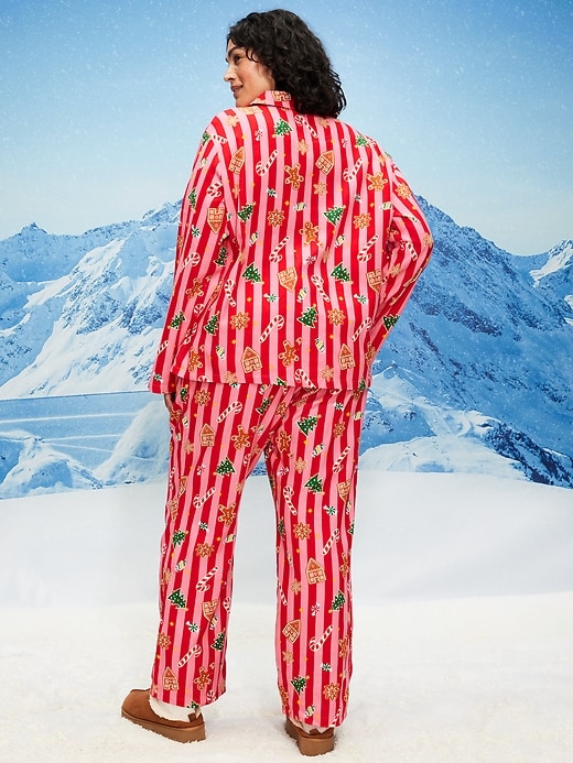 Image number 8 showing, Printed Flannel Pajama Pant Set for Women