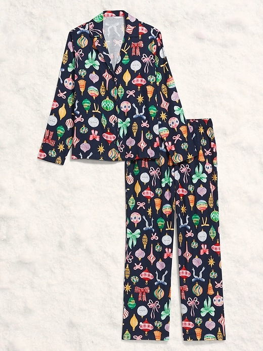 Image number 4 showing, Printed Flannel Pajama Pant Set for Women
