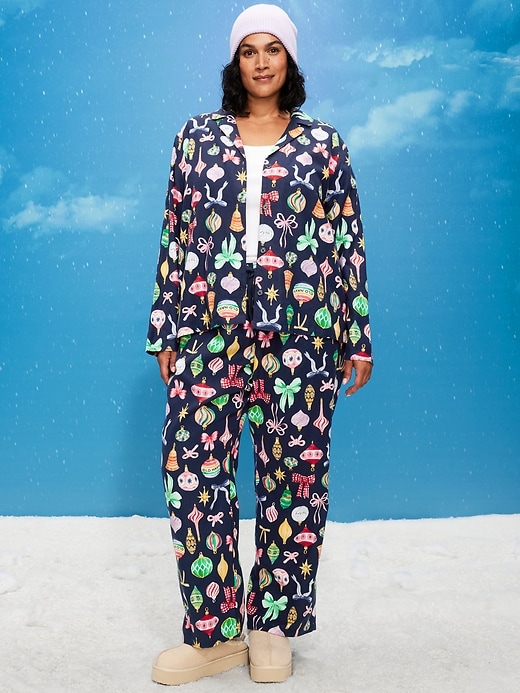 Image number 7 showing, Printed Flannel Pajama Pant Set for Women