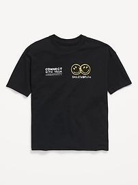 Image number 1 showing, Smiley World™ Oversized Graphic T-Shirt for Boys
