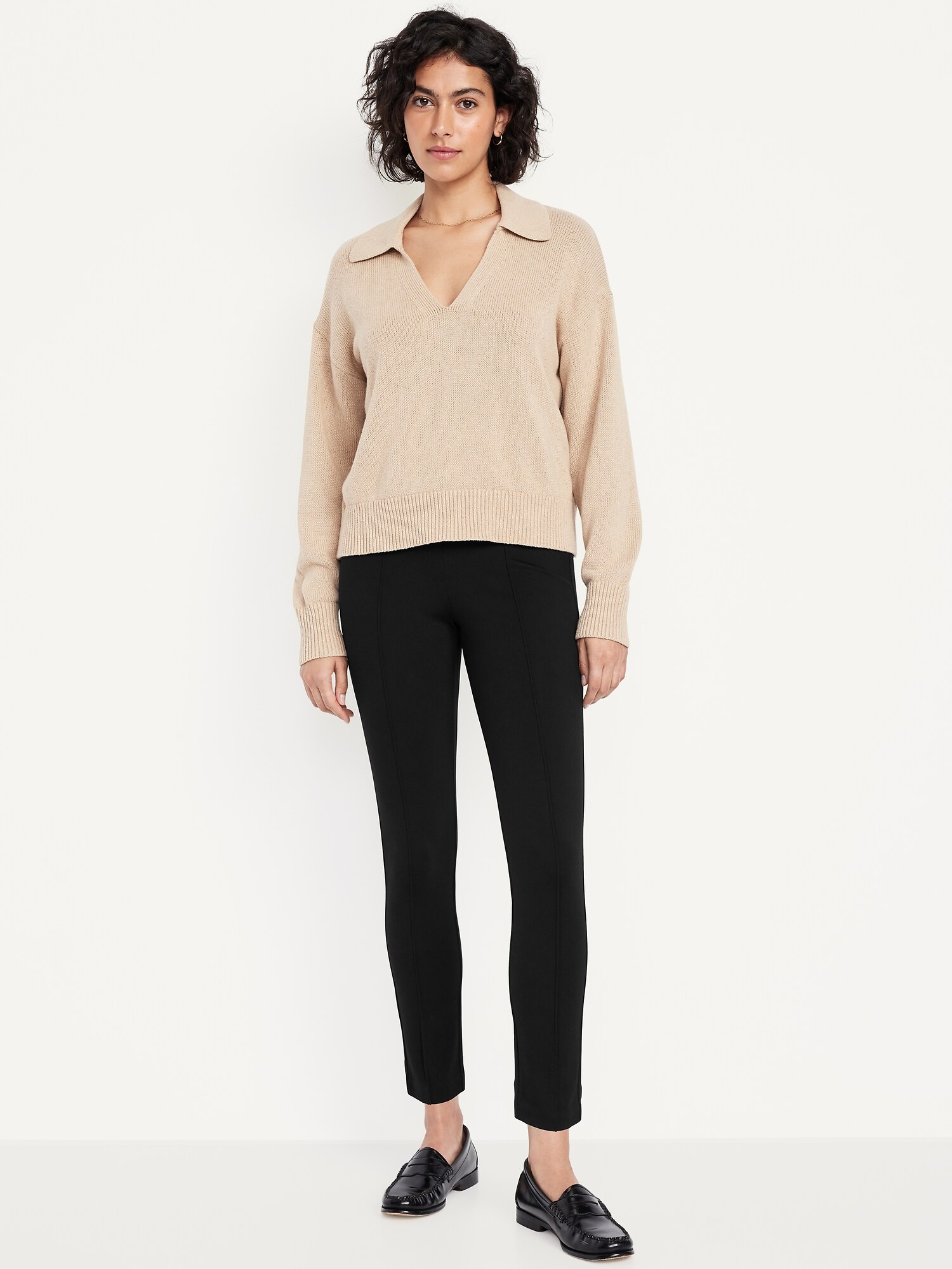 Женские брюки Old Navy Extra High-Waisted Stevie Skinny, цвет: Чёрный