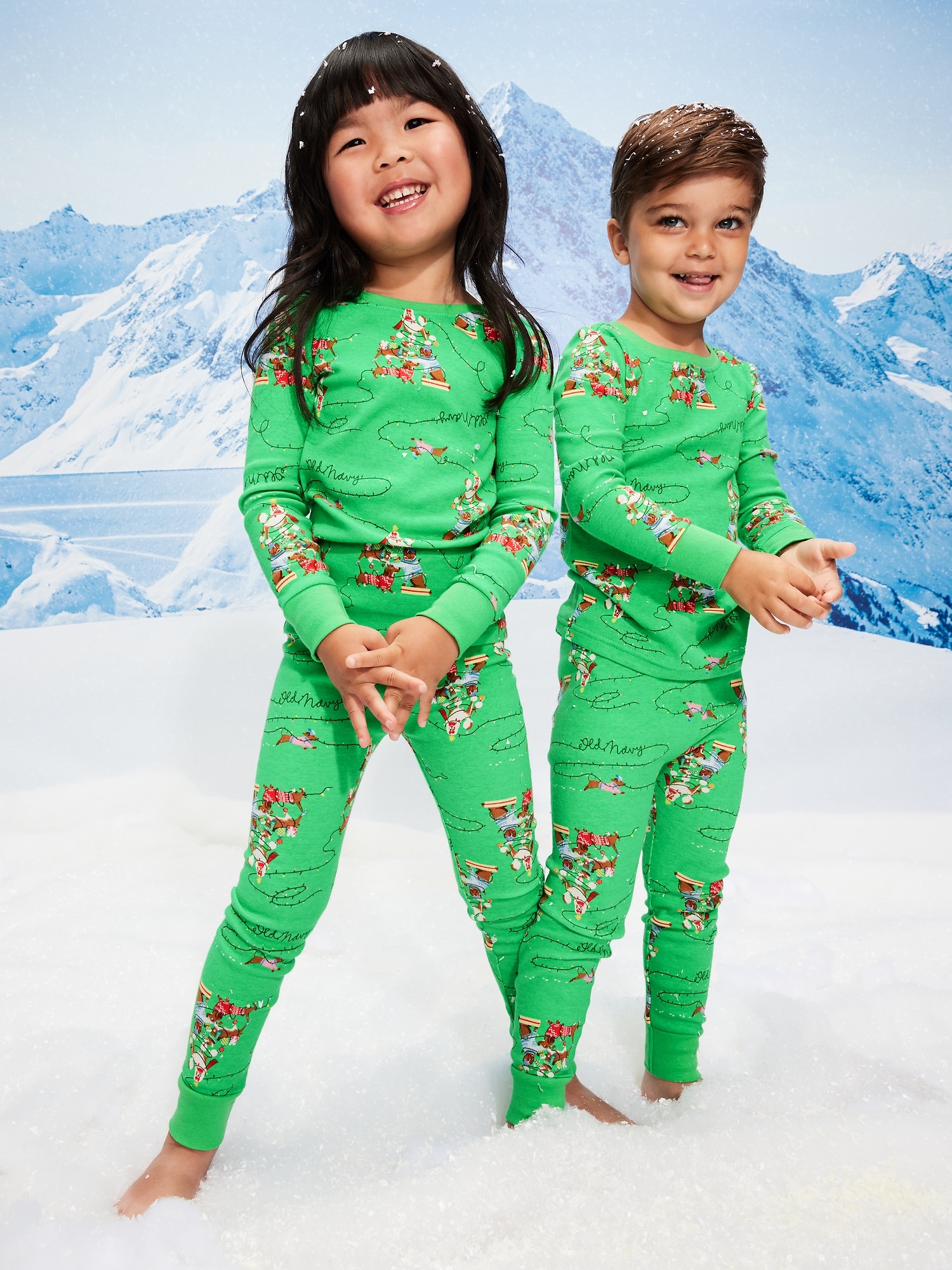 Printed Snug-Fit Pajama Set for Toddler & Baby