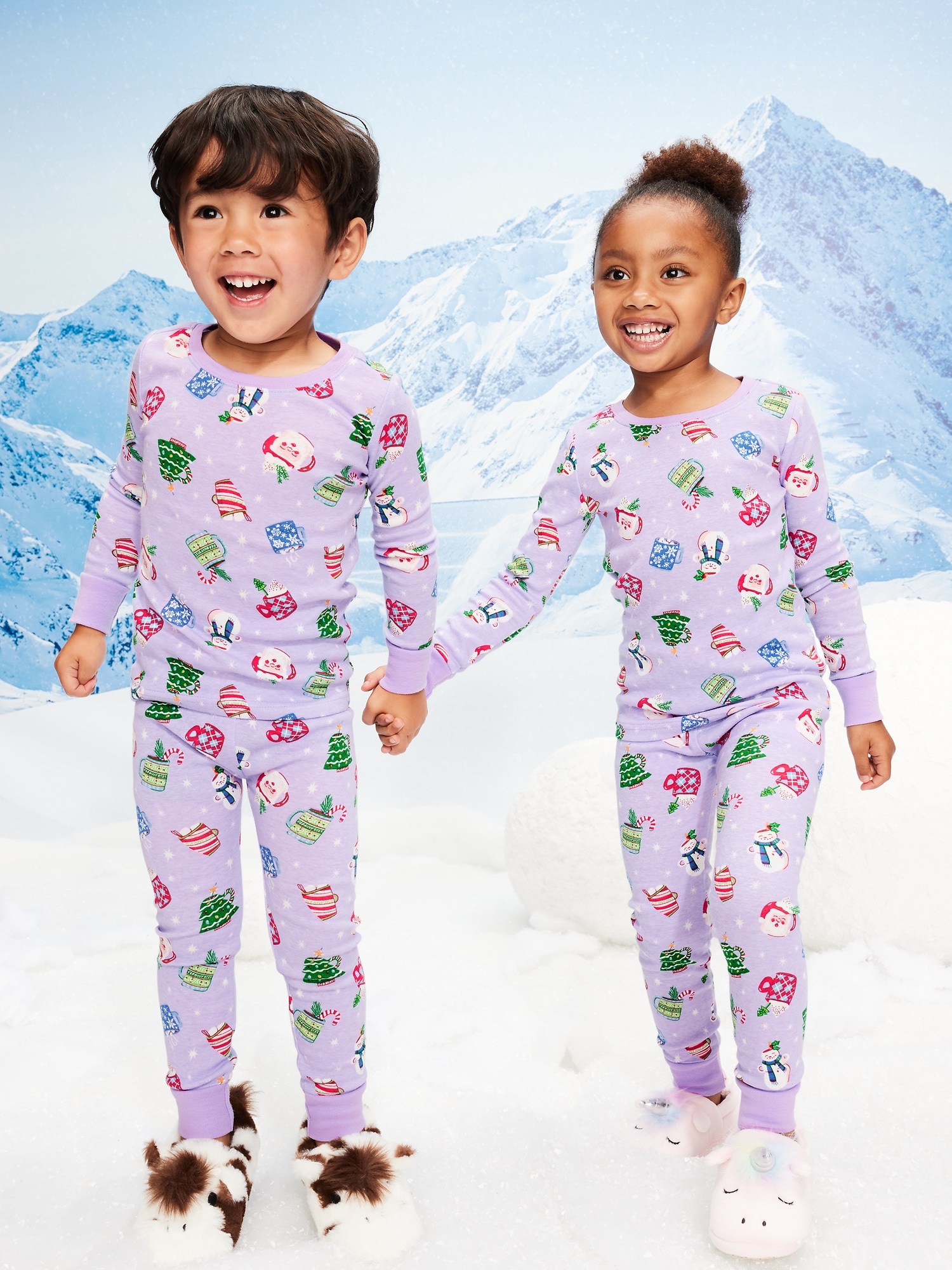 Printed Snug-Fit Pajama Set for Toddler & Baby