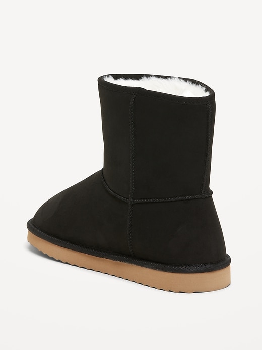 Image number 4 showing, Faux-Suede Faux-Fur Lined Boots for Girls