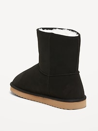 Image number 4 showing, Faux-Suede Faux-Fur Lined Boots for Girls