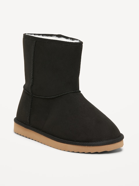 Faux-Suede Faux-Fur Lined Boots for Girls