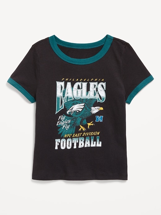 Image number 1 showing, NFL™ Philadelphia Eagles™ Fitted Graphic Ringer T-Shirt for Girls