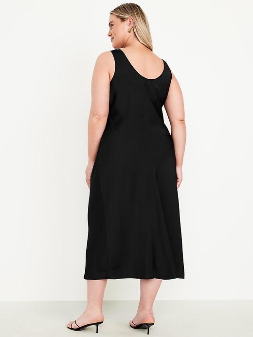 Image number 8 showing, Sleeveless Satin Midi Dress
