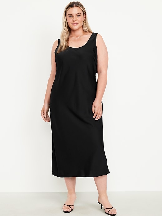Image number 7 showing, Sleeveless Satin Midi Dress