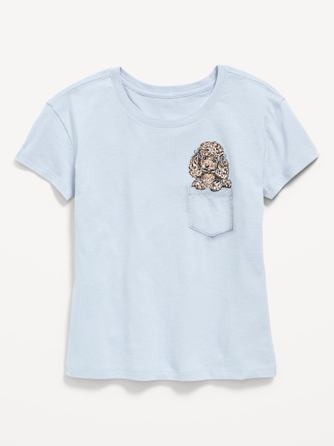 Short-Sleeve Graphic T-Shirt for Girls - Rock Pool