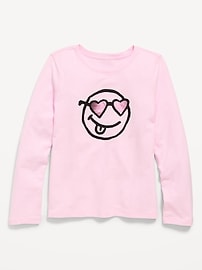 Image number 1 showing, Long-Sleeve Graphic T-Shirt for Girls