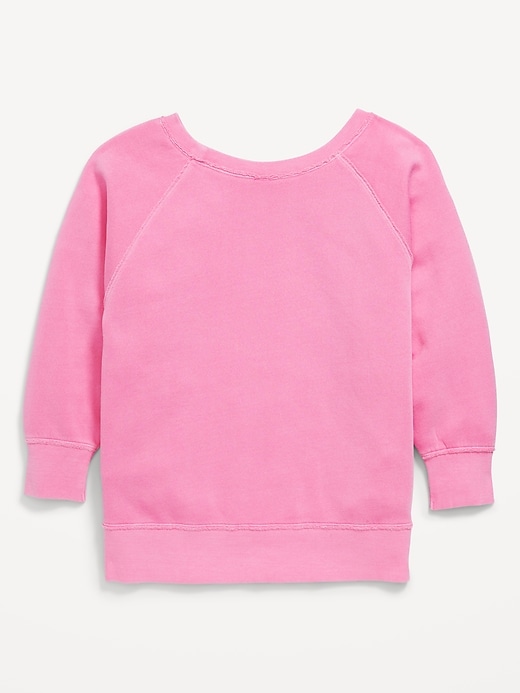 Image number 3 showing, Oversized Long-Sleeve Tunic Sweatshirt for Girls
